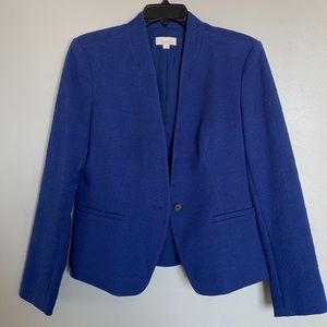 LOFT Cobalt Blue Textured Blazer